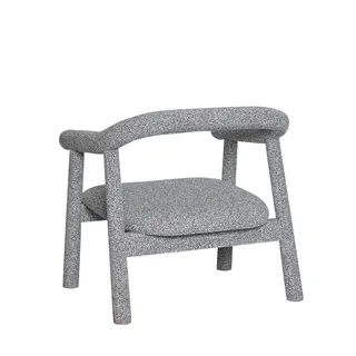 Ouli Lounge Chair Light Grey Melange von Hübsch – Produktfoto 3 von 7