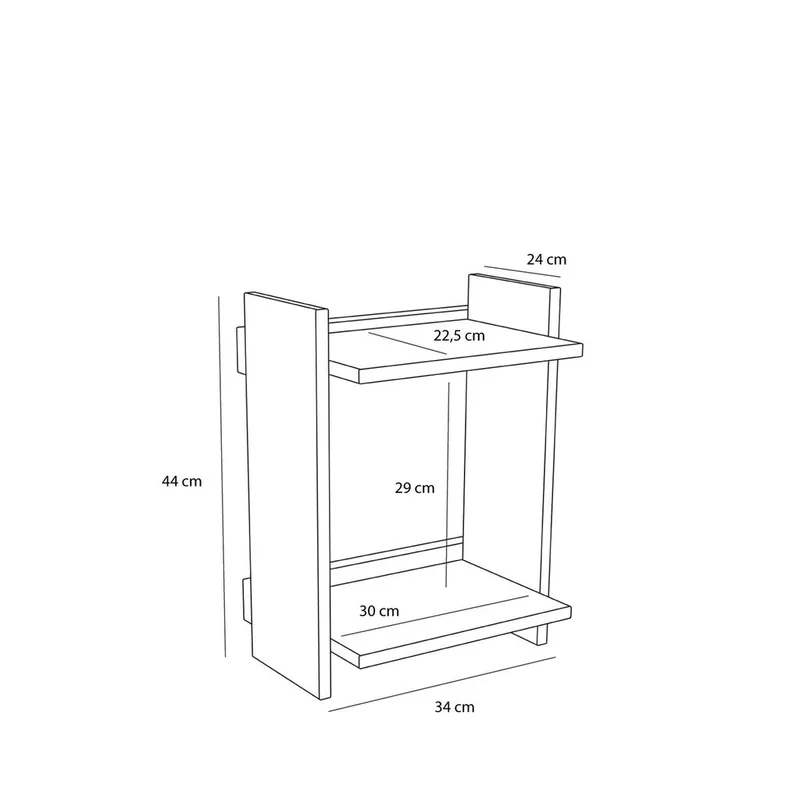 Forma Shelf Small Natural by Hübsch – product photo 2 of 5