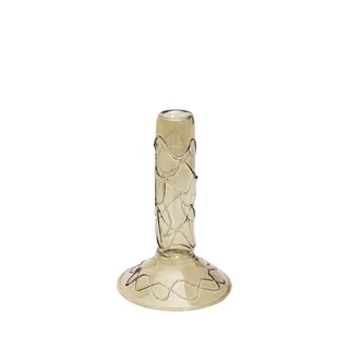 Doodle Candleholder Olive by Hübsch – product photo 2 of 5