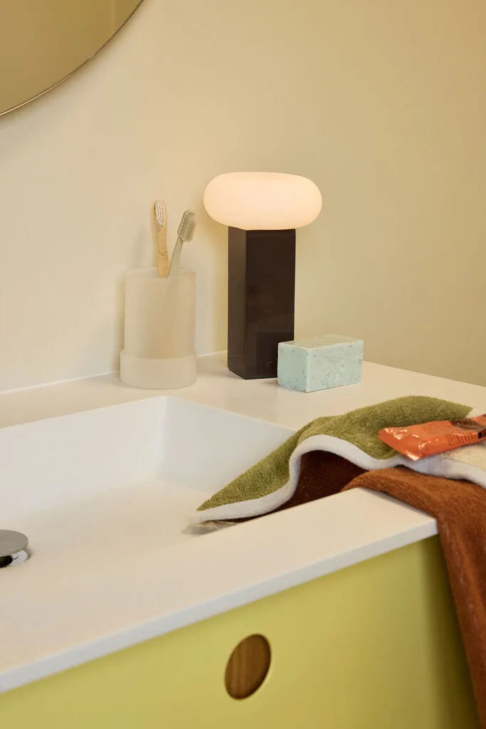 Low Portable Lamp Brown by Hübsch – interior photo 1 of 3