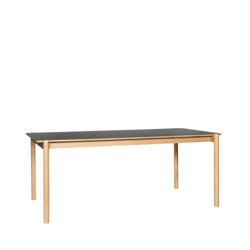 Oblique Dining Table Rectangular Black von Hübsch – Produktfoto 5 von 5