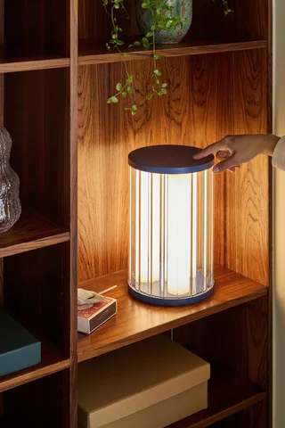 Aru Table Lamp Blue by Hübsch – interior photo 2 of 4