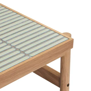 Tile Side Table Mint/Natural von Hübsch – Ambientefoto 1 von 5