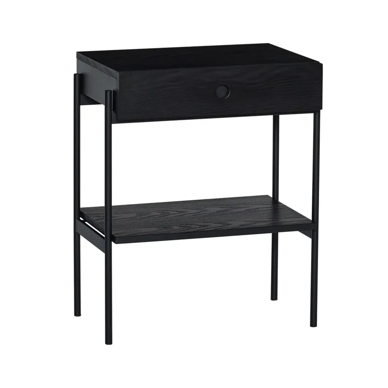 Noir Bedside Table Black de Hübsch – photo du produit 5 sur 5