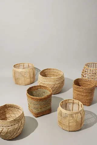 Energy Baskets Large Natural (set of 2) van Hübsch – sfeerfoto 3 van 4