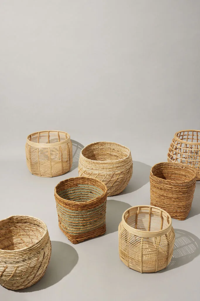 Energy Baskets Large Natural (set of 2) van Hübsch – sfeerfoto 3 van 4