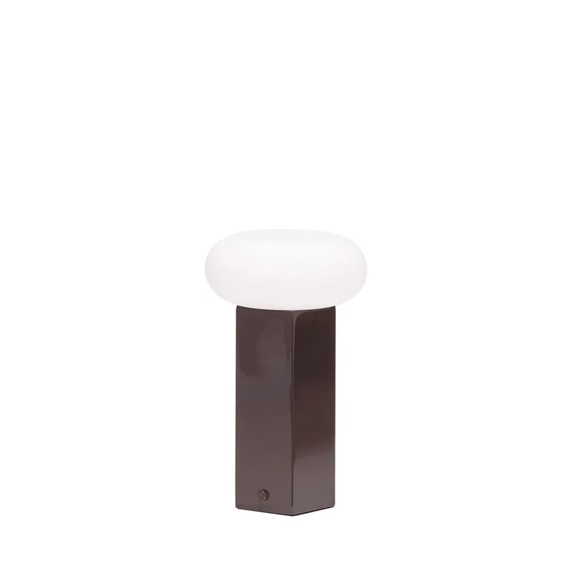 Low Portable Lamp Brown by Hübsch – product photo 3 of 3