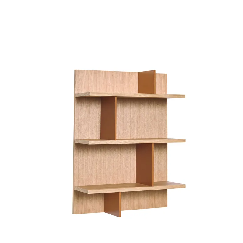 Stand Shelf Oak/Red von Hübsch – Produktfoto 5 von 5