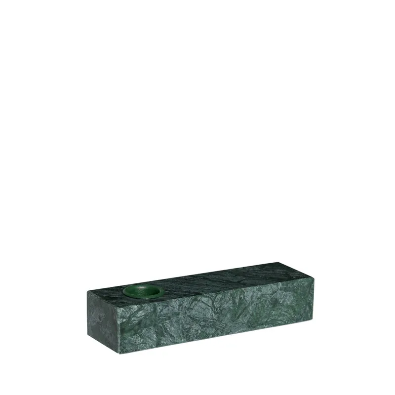 Brick Candleholder Green by Hübsch – product photo 5 of 5