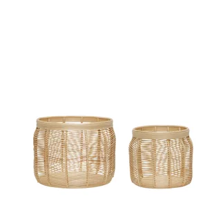 Luna Baskets Natural (set of 2) by Hübsch – product photo 6 of 6