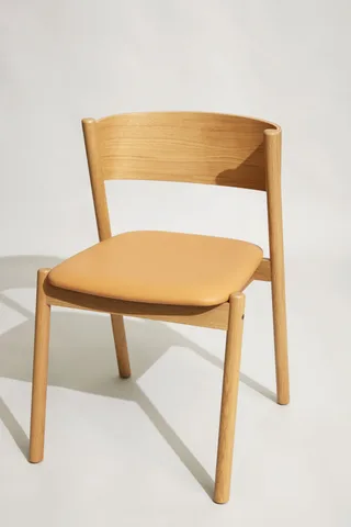 Oblique Dining Chair Seat Natural van Hübsch – productfoto 1 van 3