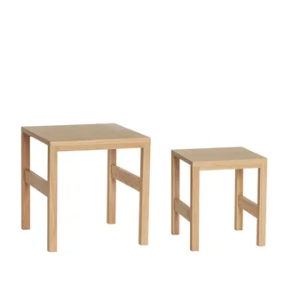 Puzzle Side Table Natural (set of 2) by Hübsch – product photo 2 of 2