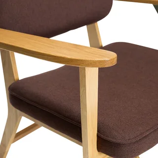 Haze Lounge Chair Dark Brown de Hübsch – photo d’ambiance 1 sur 7