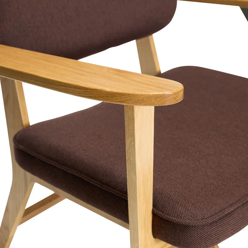 Haze Lounge Chair Dark Brown de Hübsch – photo d’ambiance 1 sur 7