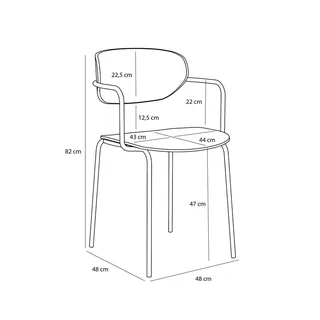 Arch Dining Chair Black by Hübsch – product photo 1 of 6