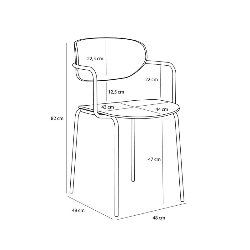Arch Dining Chair Black by Hübsch – product photo 1 of 6