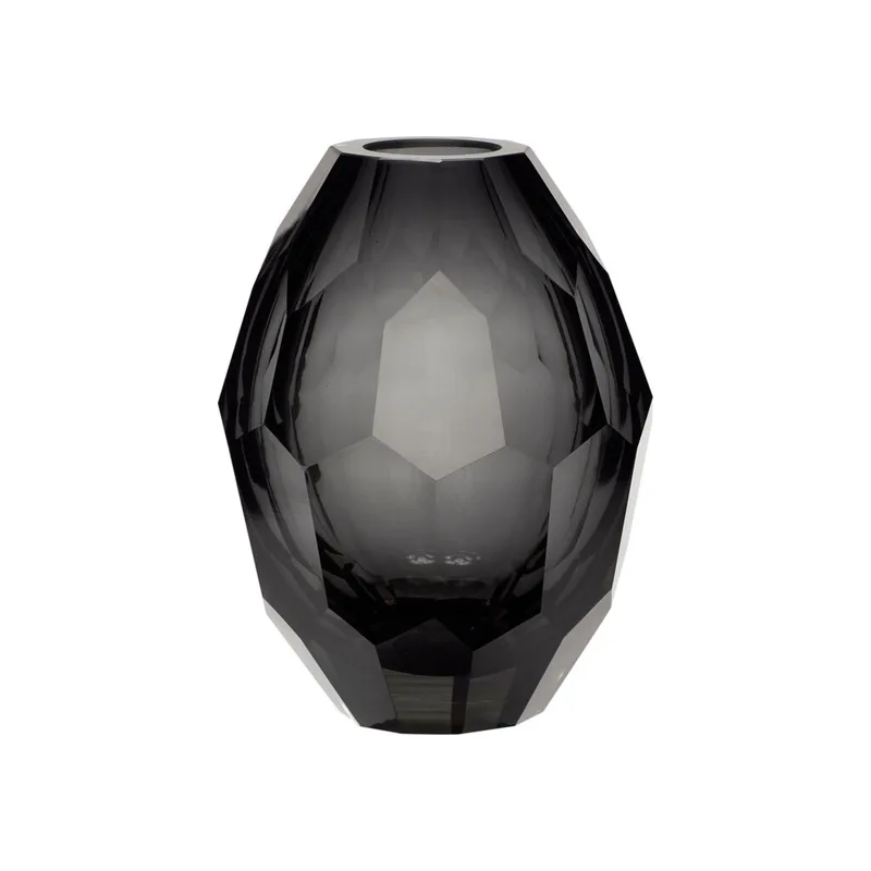 Facet Vase Grey van Hübsch – productfoto