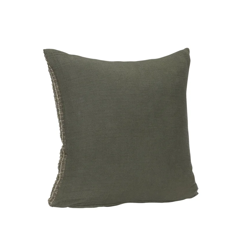 Ori Cushion Olive/Beige van Hübsch – productfoto 1 van 6