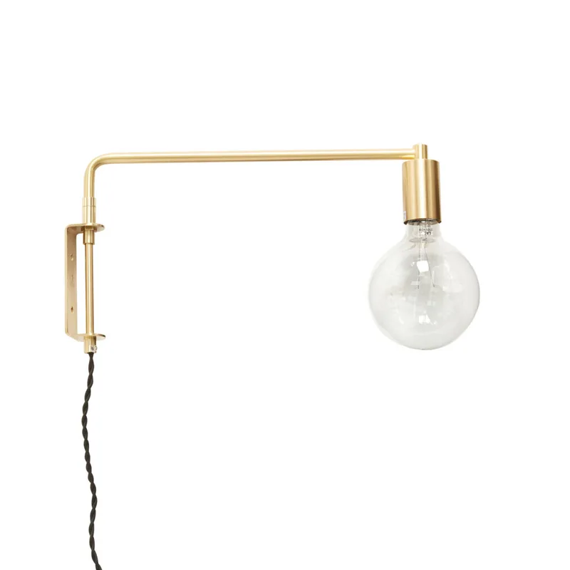 Pyke Wall Lamp Brass by Hübsch – product photo