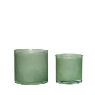 Akin Candleholder Green (set of 2) by Hübsch – product photo 2 of 2
