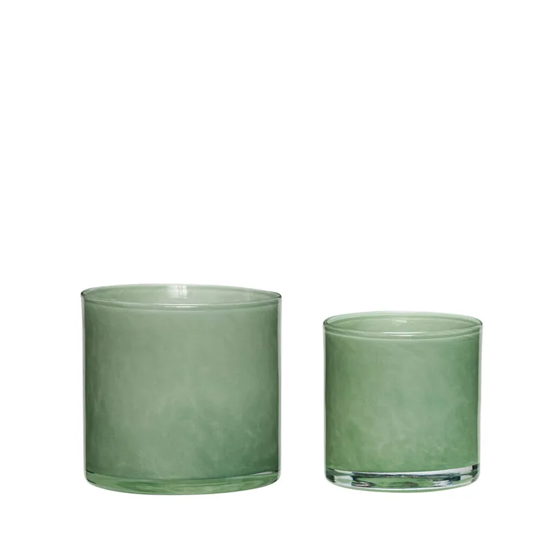 Akin Candleholder Green (set of 2) by Hübsch – product photo 2 of 2