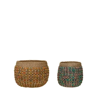 Twist Baskets Multicolour (set of 2) von Hübsch – Produktfoto 2 von 2