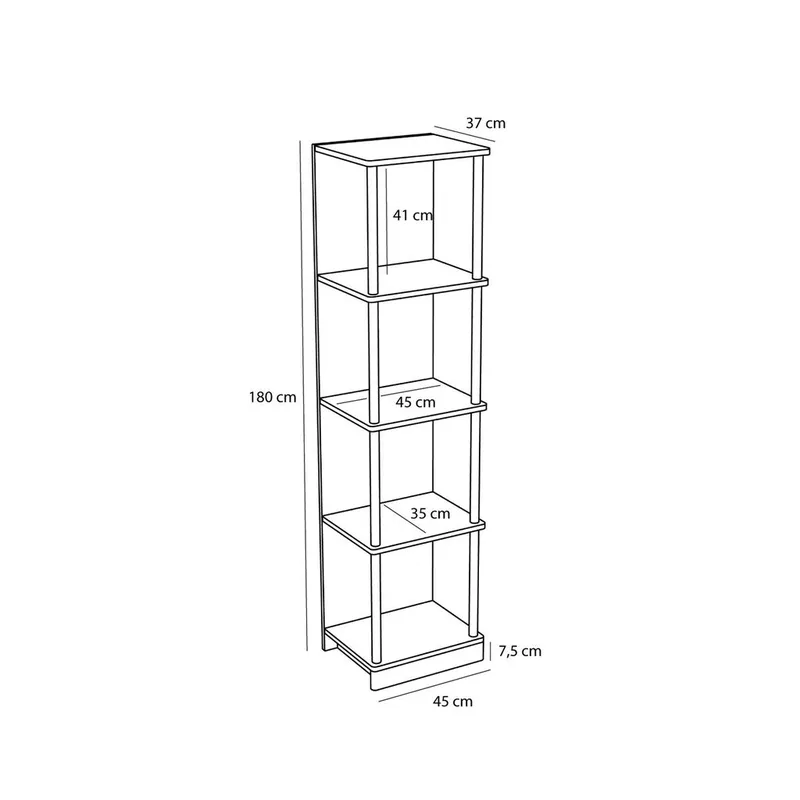Noblesse Shelf Unit Natural by Hübsch – product photo 3 of 6