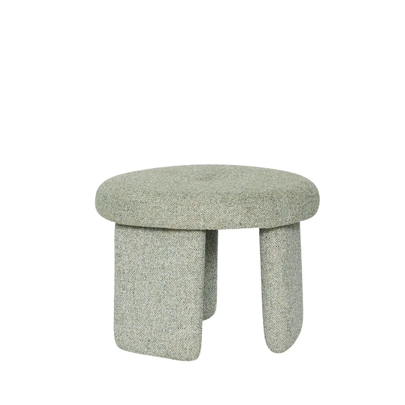 Rocco Pouffe Light green by Hübsch – product photo 6 of 6