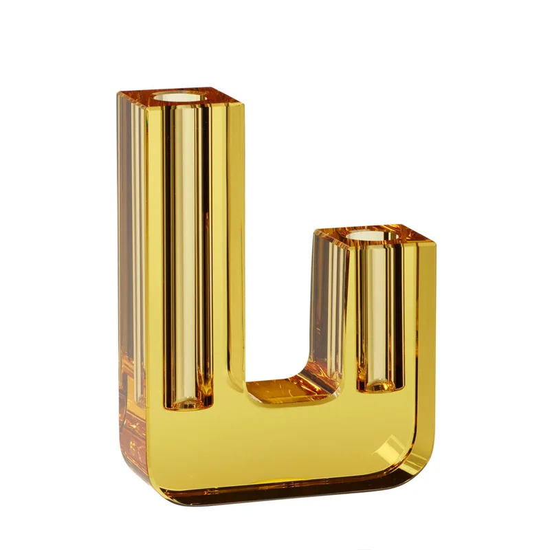 Duo Vase Yellow van Hübsch – productfoto