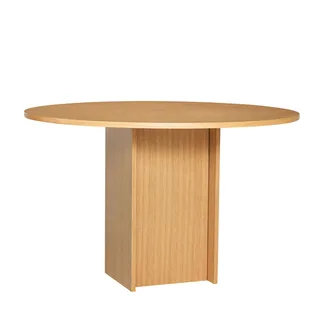Straight Dining Table Round Natural by Hübsch – product photo 7 of 7