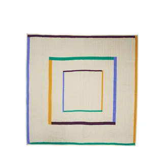Twist Bedspread Square 260×260 Sand/Multicolour de Hübsch – photo du produit 5 sur 5