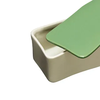 Amare Desk Organiser Small Sand/Green by Hübsch – product photo 1 of 5