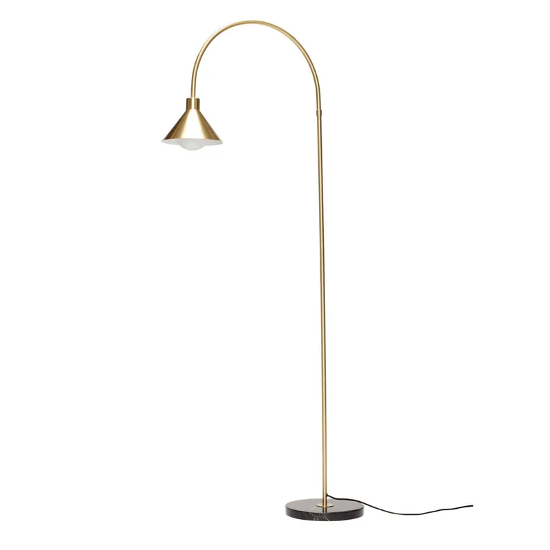 Pipe Floor Lamp Brass van Hübsch – productfoto 2 van 2