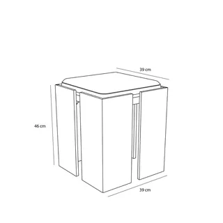 Forma Stool Sand/Natural van Hübsch – productfoto 2 van 4