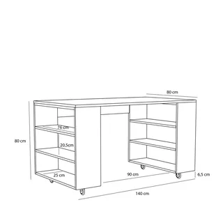 Utility Desk Natural van Hübsch – productfoto 2 van 6