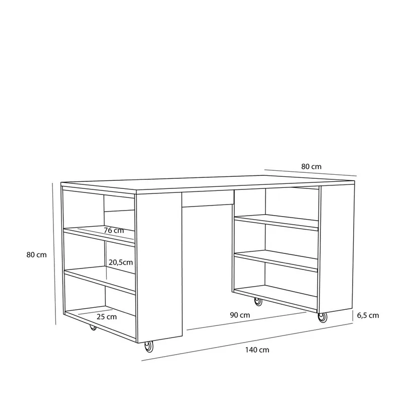 Utility Desk Natural van Hübsch – productfoto 2 van 6
