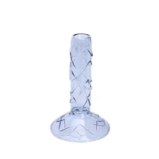 Doodle Candleholder Blue van Hübsch – productfoto 2 van 5