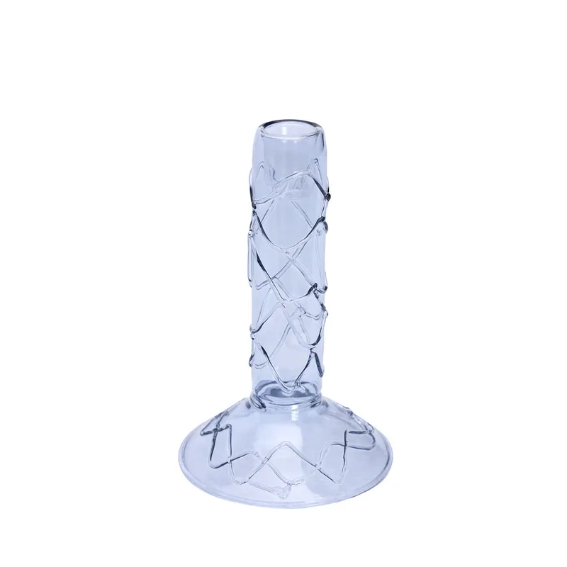 Doodle Candleholder Blue van Hübsch – productfoto 2 van 5
