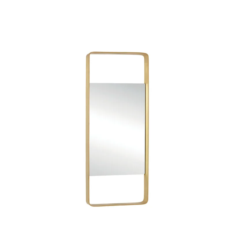 Aware Wall Mirror Small Brass von Hübsch – Produktfoto