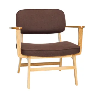 Haze Lounge Chair Dark Brown de Hübsch – photo du produit 7 sur 7