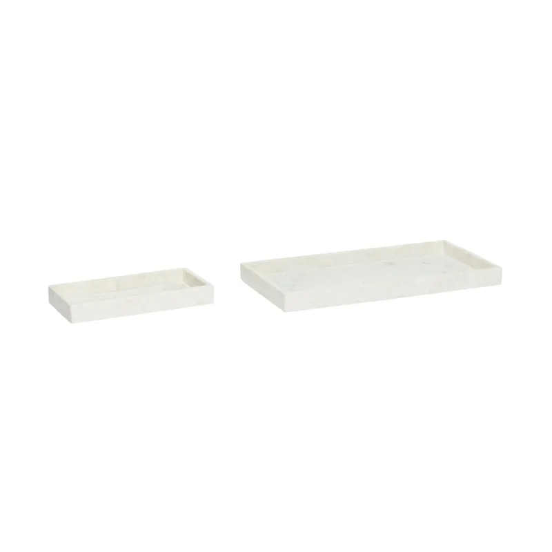 Grand Trays White (set of 2) de Hübsch – photo du produit