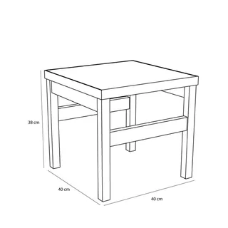 Confetti Side Table Multicolour by Hübsch – product photo 2 of 5