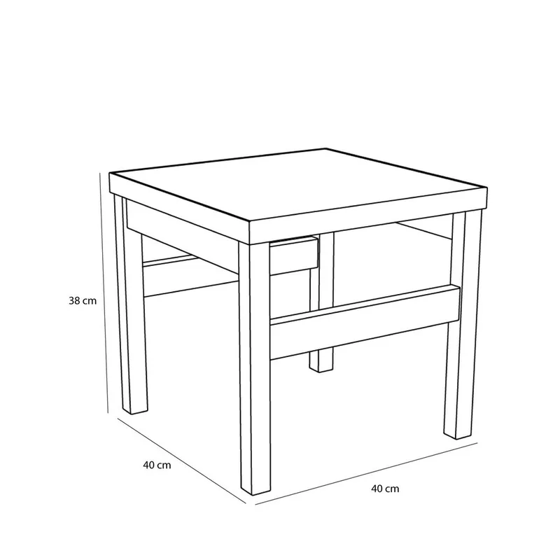 Confetti Side Table Multicolour by Hübsch – product photo 2 of 5