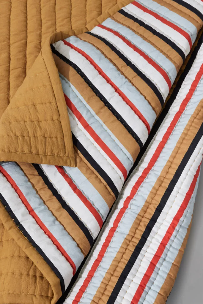 Pavilion Plaid Stripe Ochre/Multicolour van Hübsch – sfeerfoto 4 van 5