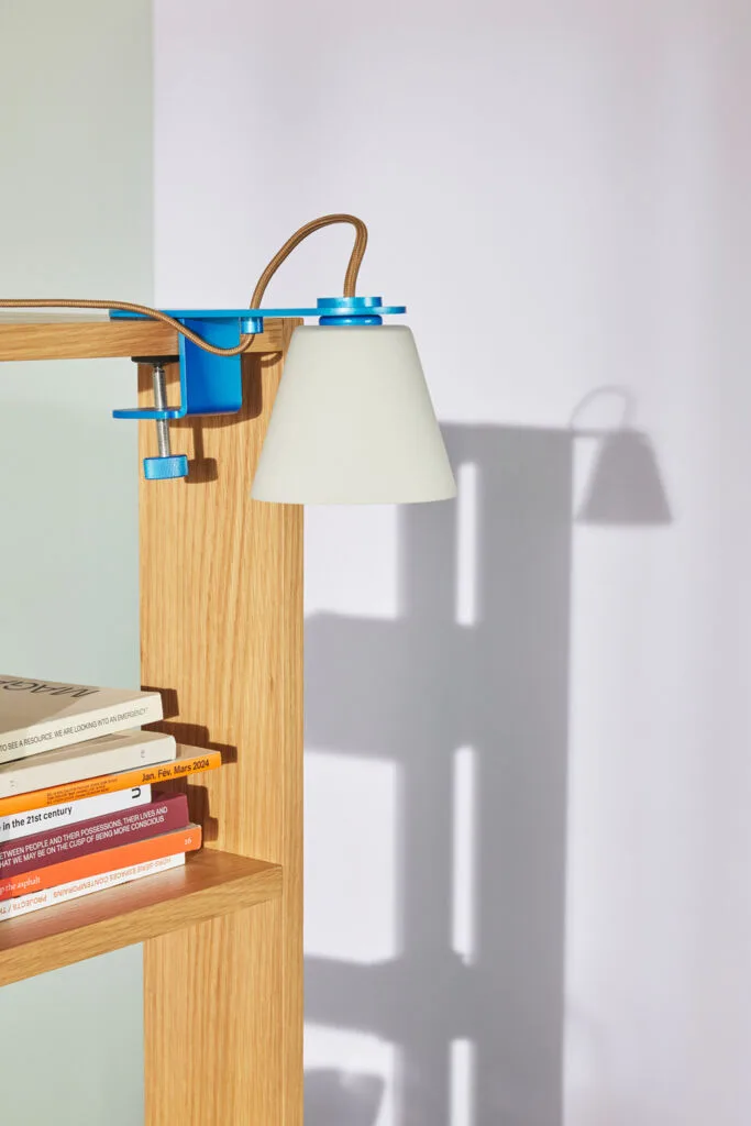 Lure Wall Lamp Metallic Blue by Hübsch – interior photo 1 of 4