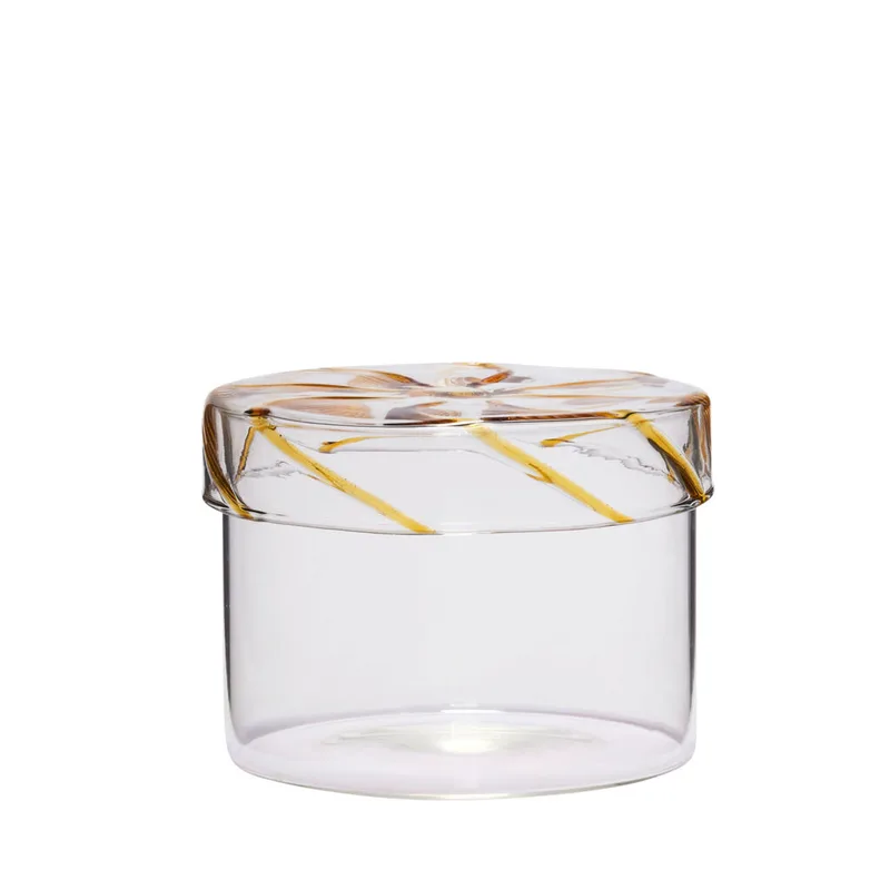 Heir Storage Jar Low Yellow by Hübsch – product photo 4 of 4