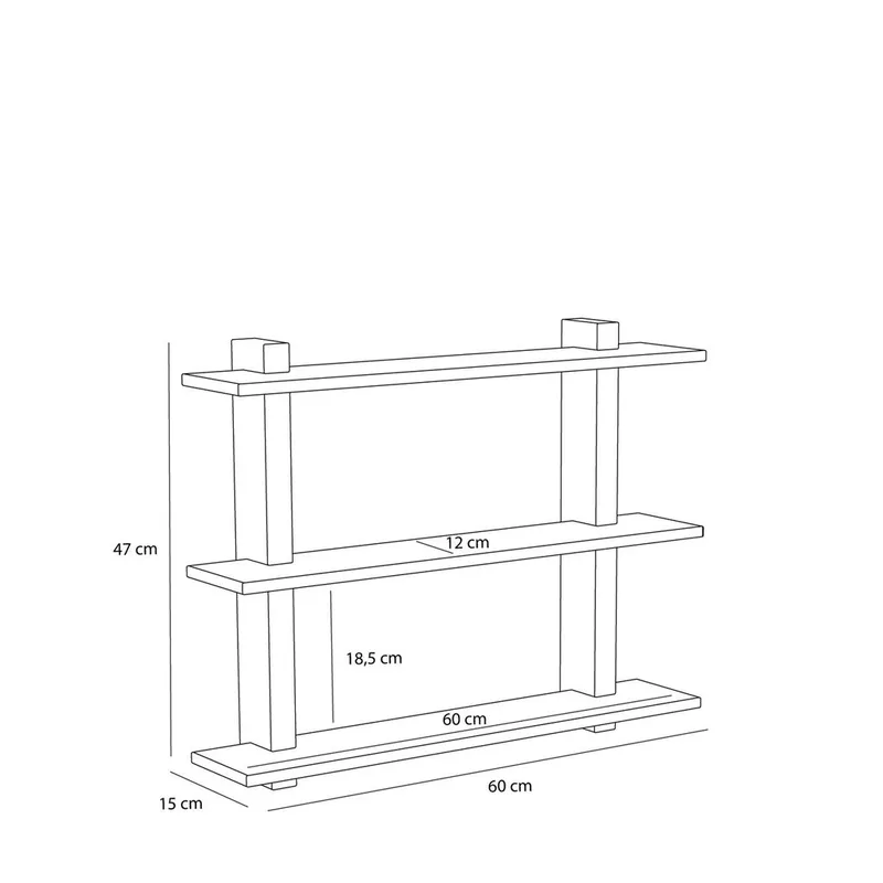 Simple Shelf Small Oak by Hübsch – product photo 2 of 4