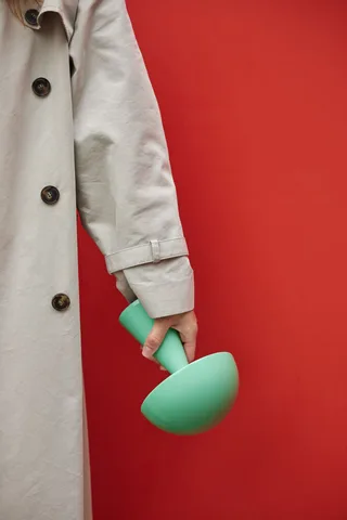 Mush Portable Lamp Green von Hübsch – Ambientefoto 1 von 6