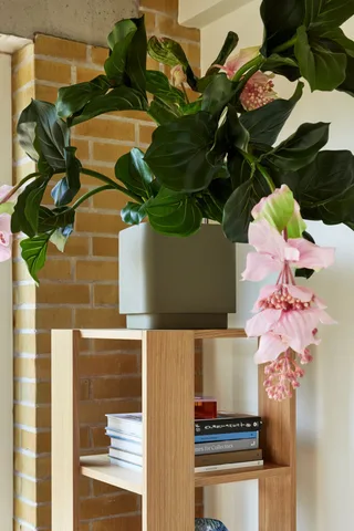 Cube Pots Brown (set of 2) by Hübsch – interior photo 2 of 3