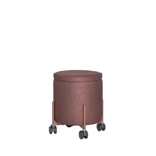 Contain Pouffe Small Brown by Hübsch – product photo 2 of 2